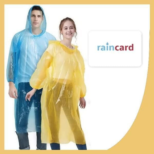 Reusable Wallet Rain Card Rain Coat for Adults (Set of 5) Multicolour - This, That and More