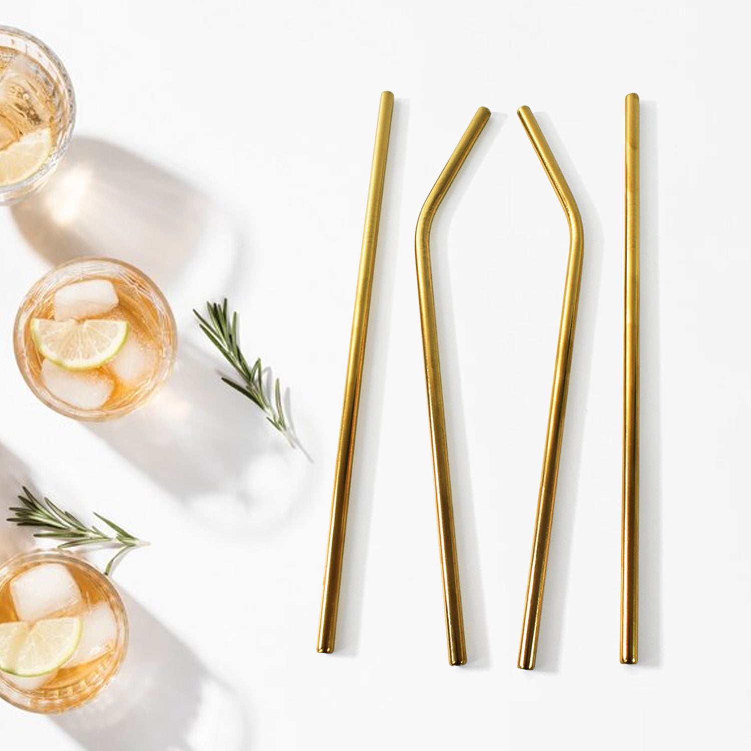 Reusable Stainless Steel Straw With Cleaning Brush (5 Pcs Set) - This, That and More